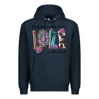 Navy western let all that you do be done in love with g Premium Hoodie - texasbilliewilder
