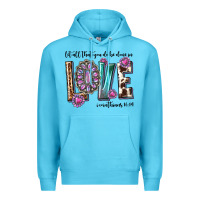 Ocean Blue western let all that you do be done in love with g Premium Hoodie - texasbilliewilder