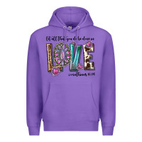 Purple western let all that you do be done in love with g Premium Hoodie - texasbilliewilder