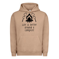 Pigment Burro life is better around a campfire Urban Hoodie - Unal Design
