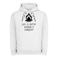 Pigment Lunar Rock life is better around a campfire Urban Hoodie - Unal Design