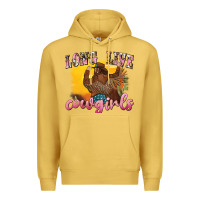 Antique Gold western long live cowgirls Premium Hoodie - texasbilliewilder