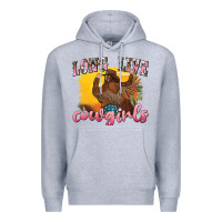 Heather Grey western long live cowgirls Premium Hoodie - texasbilliewilder
