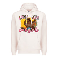 Pale Pink western long live cowgirls Premium Hoodie - texasbilliewilder