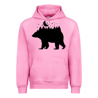 Fuchsia Pink bear Urban Hoodie - Unal Design