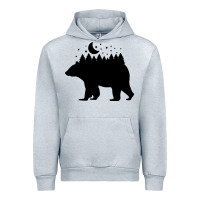 Heather Grey bear Urban Hoodie - Unal Design