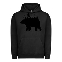 Pigment Black bear Urban Hoodie - Unal Design