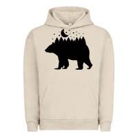 Pigment French Oak bear Urban Hoodie - Unal Design