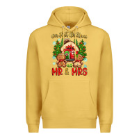 Antique Gold our first christmas as mr and mrs Premium Hoodie - Zillion Design Studio