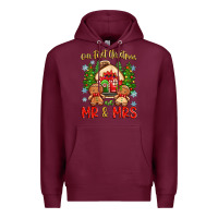 Burgundy our first christmas as mr and mrs Premium Hoodie - Zillion Design Studio