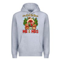 Heather Grey our first christmas as mr and mrs Premium Hoodie - Zillion Design Studio