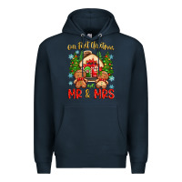 Navy our first christmas as mr and mrs Premium Hoodie - Zillion Design Studio
