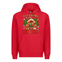 Red our first christmas as mr and mrs Premium Hoodie - Zillion Design Studio