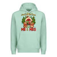 Seafoam our first christmas as mr and mrs Premium Hoodie - Zillion Design Studio