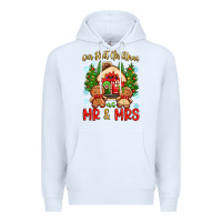 White our first christmas as mr and mrs Premium Hoodie - Zillion Design Studio