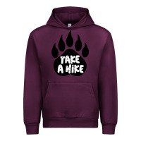 Mauve Wine take a hike Urban Hoodie - Unal Design