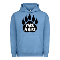 Pigment Pebble Blue take a hike Urban Hoodie - Unal Design