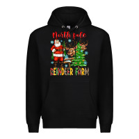 Black north pole reindeer farm Premium Hoodie - Zillion Design Studio