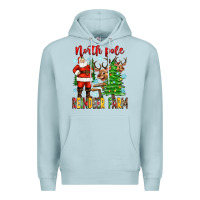 Blue Mist north pole reindeer farm Premium Hoodie - Zillion Design Studio