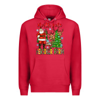 Cardinal north pole reindeer farm Premium Hoodie - Zillion Design Studio