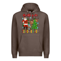 Coffee north pole reindeer farm Premium Hoodie - Zillion Design Studio