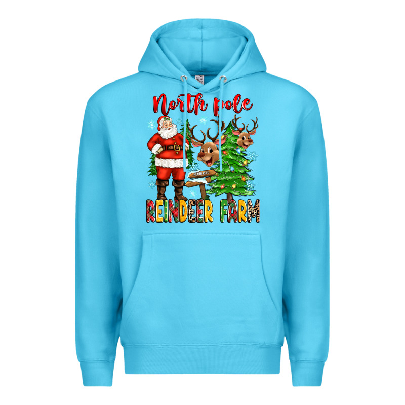 North Pole Reindeer Farm Premium Hoodie by Zillion Design Studio | Teevron