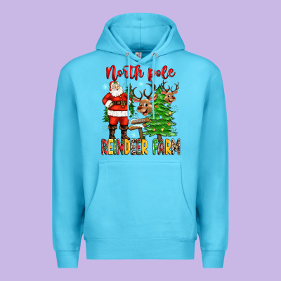 Premium Hoodie north pole reindeer farm