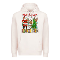 Pale Pink north pole reindeer farm Premium Hoodie - Zillion Design Studio