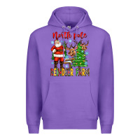 Purple north pole reindeer farm Premium Hoodie - Zillion Design Studio