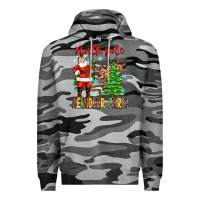 Slate Camo north pole reindeer farm Premium Hoodie - Zillion Design Studio