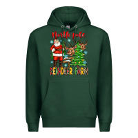 Sports Green north pole reindeer farm Premium Hoodie - Zillion Design Studio