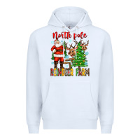 White north pole reindeer farm Premium Hoodie - Zillion Design Studio