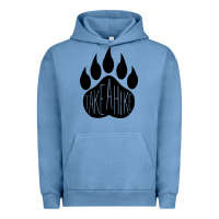 Pigment Pebble Blue take a hike Urban Hoodie - Unal Design