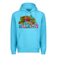 Ocean Blue yeehaws and hellnaws Premium Hoodie - texasbilliewilder
