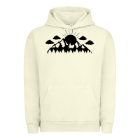 Pigment Pistachio Mountain Urban Hoodie - Unal Design