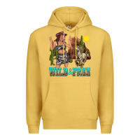 Antique Gold wild and free Premium Hoodie - texasbilliewilder