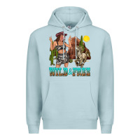 Blue Mist wild and free Premium Hoodie - texasbilliewilder