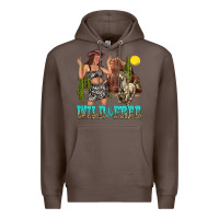 Coffee wild and free Premium Hoodie - texasbilliewilder