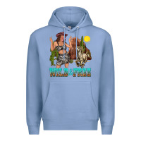 Colony Blue wild and free Premium Hoodie - texasbilliewilder
