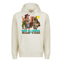 Oatmeal Heather wild and free Premium Hoodie - texasbilliewilder