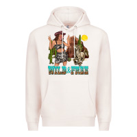 Pale Pink wild and free Premium Hoodie - texasbilliewilder