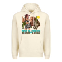 Sandshell wild and free Premium Hoodie - texasbilliewilder
