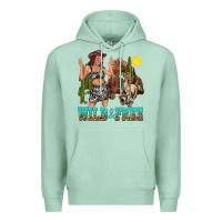 Seafoam wild and free Premium Hoodie - texasbilliewilder