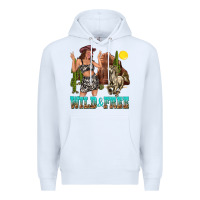 White wild and free Premium Hoodie - texasbilliewilder