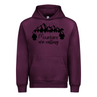 Mauve Wine Mountains Urban Hoodie - Unal Design