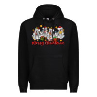 Black merry christmas pantasmas ghost christmas Premium Hoodie - Zillion Design Studio