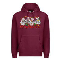 Burgundy merry christmas pantasmas ghost christmas Premium Hoodie - Zillion Design Studio