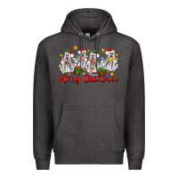 Charcoal Heather merry christmas pantasmas ghost christmas Premium Hoodie - Zillion Design Studio