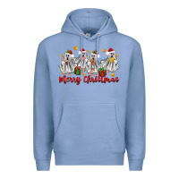 Colony Blue merry christmas pantasmas ghost christmas Premium Hoodie - Zillion Design Studio