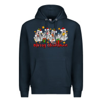 Navy merry christmas pantasmas ghost christmas Premium Hoodie - Zillion Design Studio